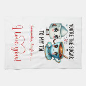 Funny Food Love Gift Kitchen Towel Personalized キッチンタオル (横)