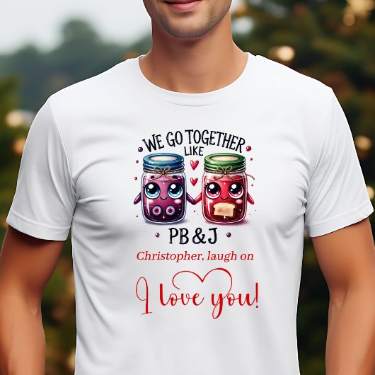 Funny Food Love Quote Valentine Gift Men T-Shirt Tシャツ