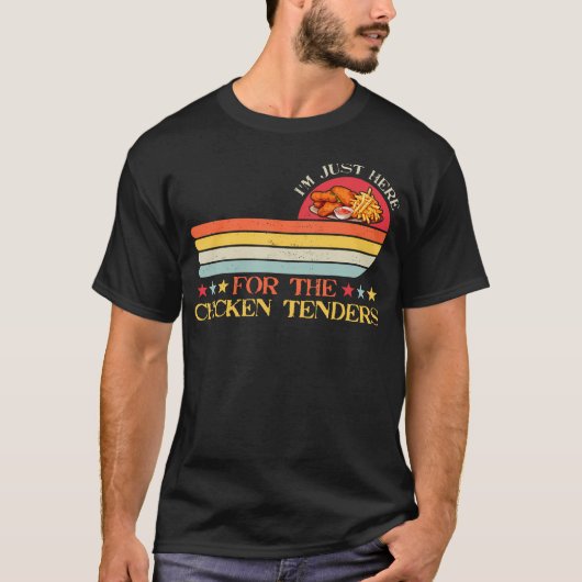 Funny Food Lover Retro I'M Just Here For The Tシャツ (正面)