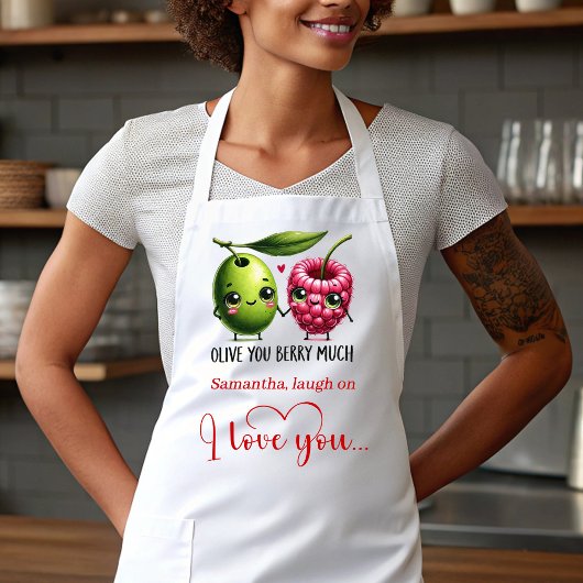 Funny Food Personalized Romantic Love Gift Apron エプロン