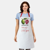 Funny Food Personalized Romantic Love Gift Apron エプロン (着用した状態)