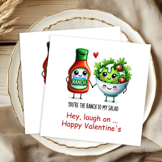 Funny Food Personalized Romantic Love Napkins スタンダードカクテルナプキン