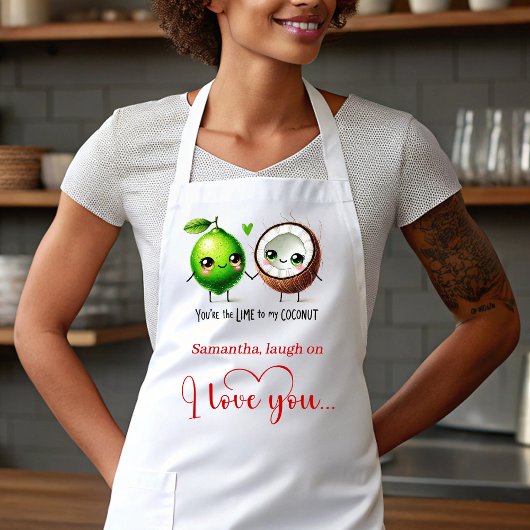 Funny Food Personalized Sweet Valentine Apron エプロン