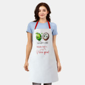 Funny Food Personalized Sweet Valentine Apron エプロン (着用した状態)