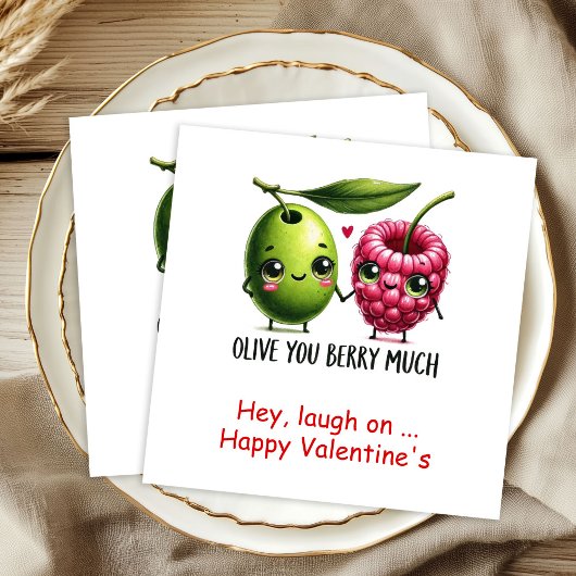 Funny Food Personalized Sweet Valentine Napkins スタンダードカクテルナプキン