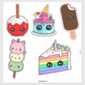 Funny food stickers シール (シート)