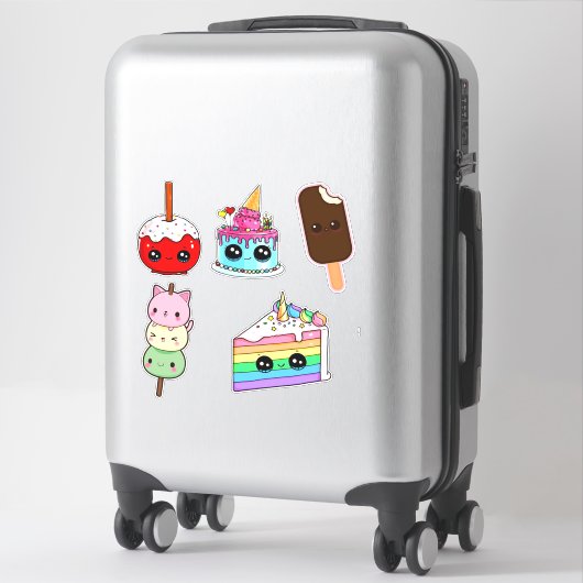 Funny food stickers シール (スーツケース)