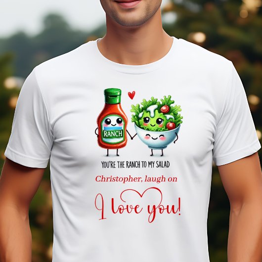 Funny Food Valentine Gift Custom Name T-Shirt Tシャツ