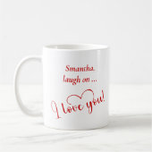 Funny Food Valentine Mug Custom Name Love Gift コーヒーマグカップ (左)