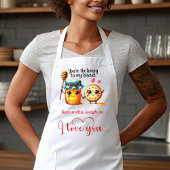 Funny Foods Personalized Cute Love Gift Apron エプロン