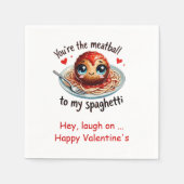 Funny Foods Personalized Cute Love Napkins スタンダードカクテルナプキン (正面)