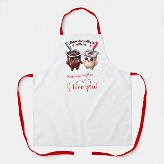 Funny Foods Personalized Gift for Husband Apron エプロン (正面)