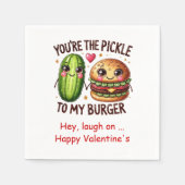 Funny Foods Personalized I Love You Napkins スタンダードカクテルナプキン (正面)