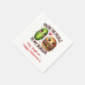 Funny Foods Personalized I Love You Napkins スタンダードカクテルナプキン (角)