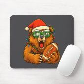 Funny Football Bear Christmas Game Day Shirt Vinta マウスパッド (マウス)