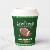 Funny Football Field Birthday boy 紙コップ (裏面)