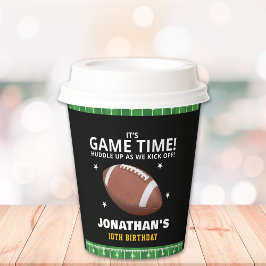 Funny Football Field Birthday boy 紙コップ