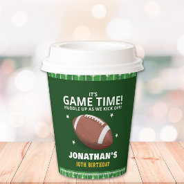 Funny Football Field Birthday boy 紙コップ