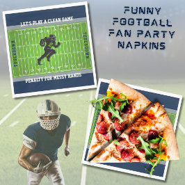 Funny Football Field Penalty Game Day Napkins スタンダードランチョンナプキン