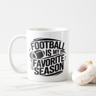 Funny Football is My Favorite Season Player Coach コーヒーマグカップ
