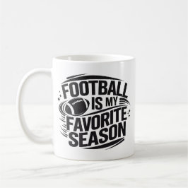 Funny Football is My Favorite Season Player Coach コーヒーマグカップ