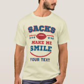 Funny Football Sack Specialist Custom Tシャツ (正面)