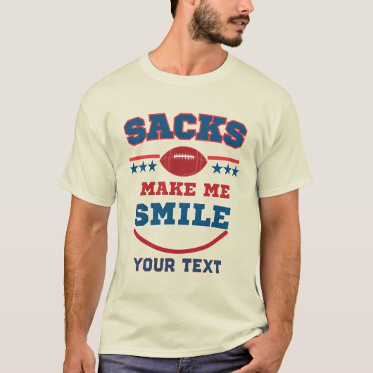 Funny Football Sack Specialist Custom Tシャツ (正面)