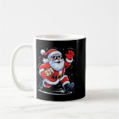 Funny Football Santa 67 Christmas Xmas Holiday Boy コーヒーマグカップ (左)