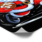 Funny Football Santa 67 Christmas Xmas Holiday Boy ポスター (角)