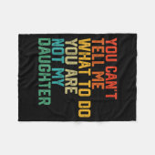 Funny For Father Dad From Daughter Father's Day Da フリースブランケット (正面(横))