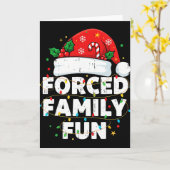 Funny Forced Family Christmas Shirt Funny Xmas Men カード (黄色い花)