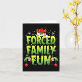 Funny Forced Family Fun Christmas Holiday Men Kids カード (黄色い花)
