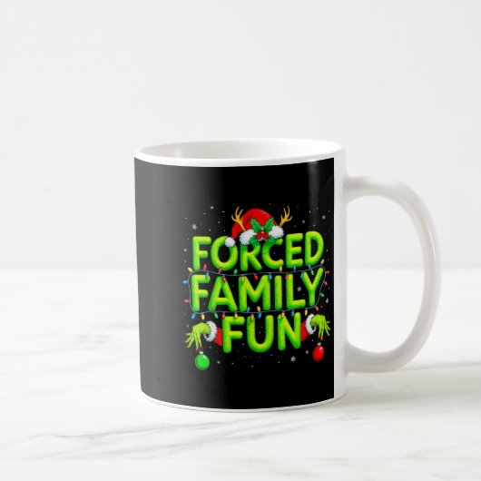 Funny Forced Family Fun Christmas Holiday Shirt Me コーヒーマグカップ (右)