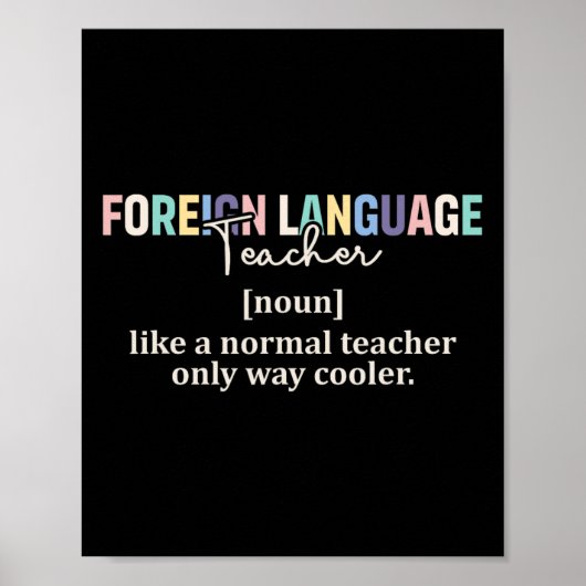 Funny Foreign Language Teacher Definition Back To  ポスター (正面)