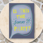 Funny forever 29 Happy Birthday greeting card カード