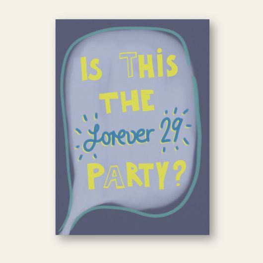 Funny forever 29 Happy Birthday greeting card カード