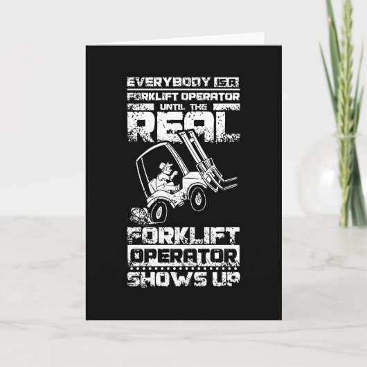 Funny Forklift Operator カード (正面)