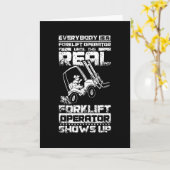 Funny Forklift Operator カード (黄色い花)