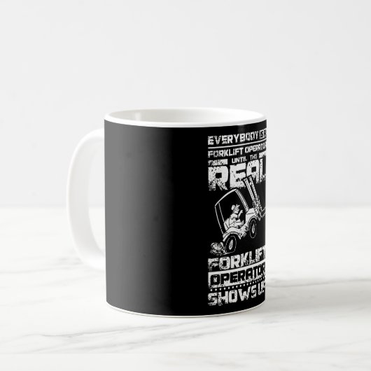 Funny Forklift Operator コーヒーマグカップ (正面左)