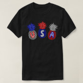 Funny Fourth of July 4th Independence Day USA Pine Tシャツ (デザイン正面)