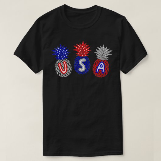 Funny Fourth of July 4th Independence Day USA Pine Tシャツ (デザイン正面)