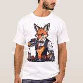 Funny Fox Bartender Shirt  Tシャツ (正面)
