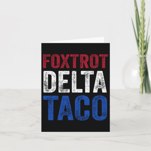 Funny Foxtrot Delta Taco8 カード (正面)