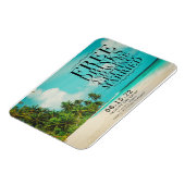 Funny Free Drinks Paradise Beach Save the Date マグネット (左側)