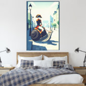 Funny French キャンバスプリント (インサイチュ (寝室))