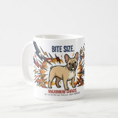 Funny French Bulldog Bite Size Maximum Chaos Dog  コーヒーマグカップ (正面左)