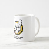 Funny French Bulldog Face Cute Frenchie Design コーヒーマグカップ (正面右)