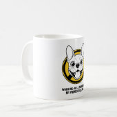 Funny French Bulldog Face Cute Frenchie Design コーヒーマグカップ (正面左)
