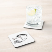 Funny French Bulldog I Hate Mondays コースター (右側)