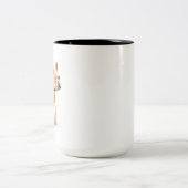 Funny French Bulldog Mug – Frenchie Coffee Mug ツートーンマグカップ (中央)